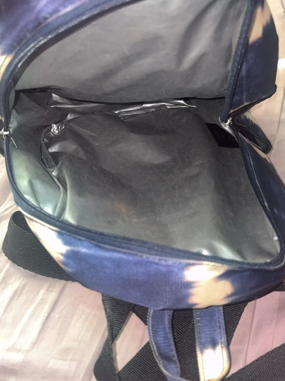 Navy Tie-Dye Canvas Men's Backpack - Stylish Daily Carry